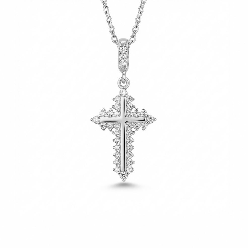 14K Gold Religious Cross Necklace