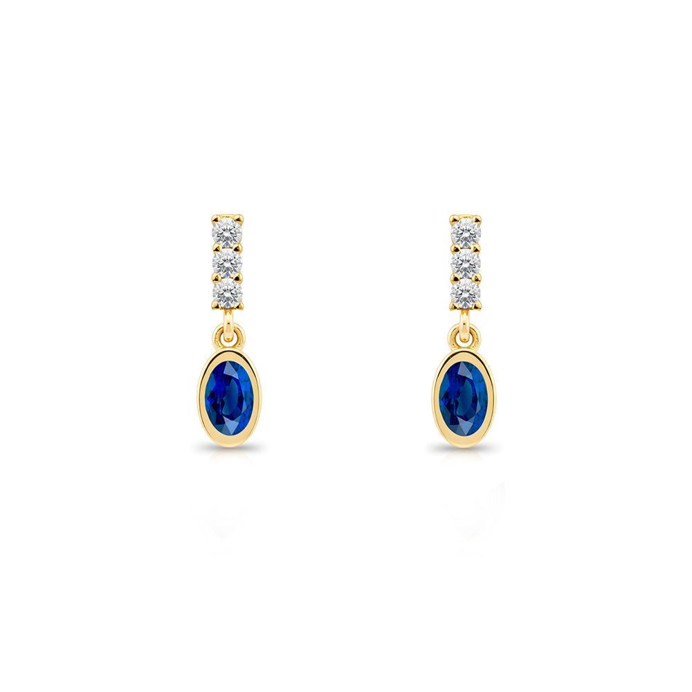 Oval Sapphire Earrings