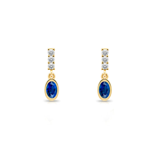 Oval Sapphire Earrings