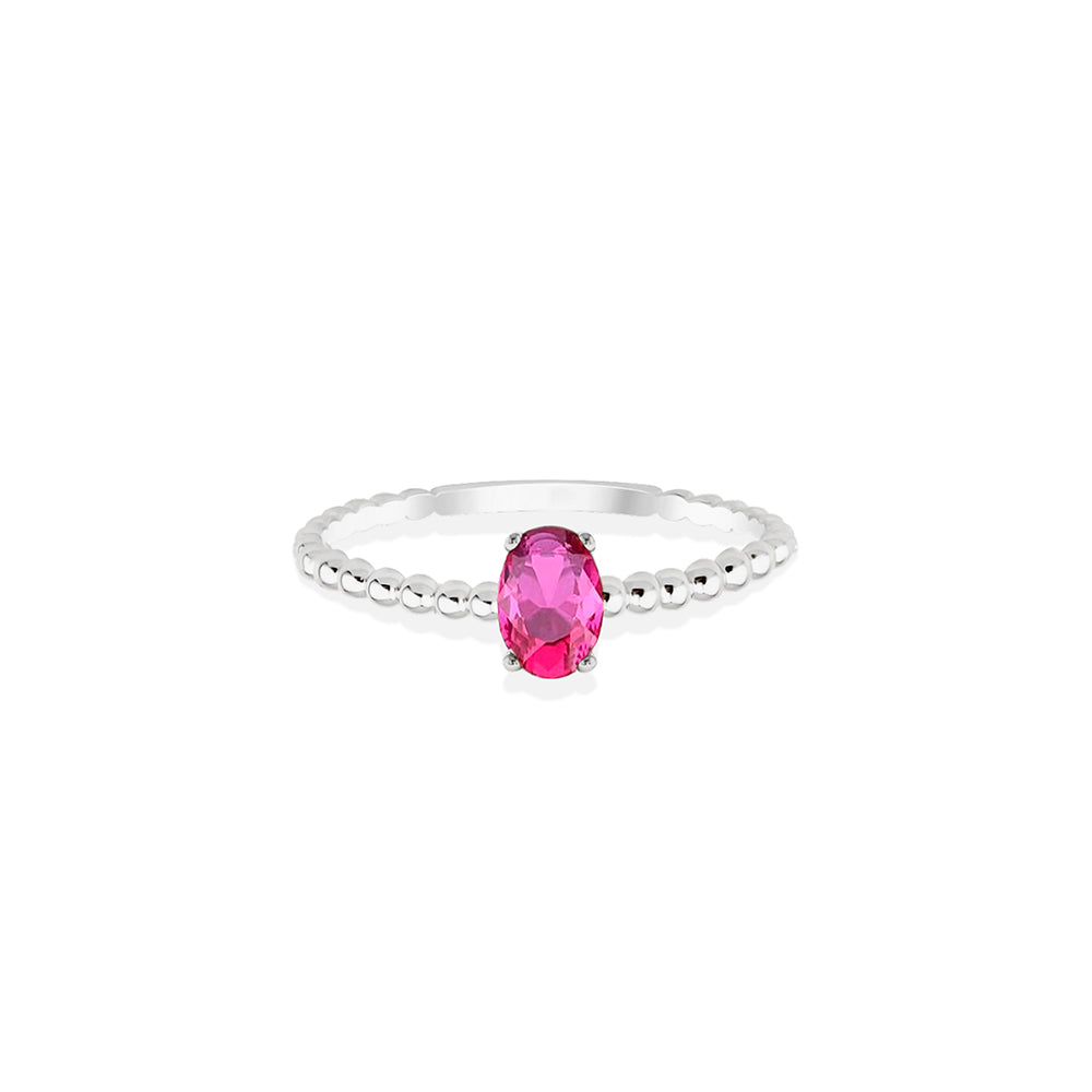 Oval Pink Sapphire Ring