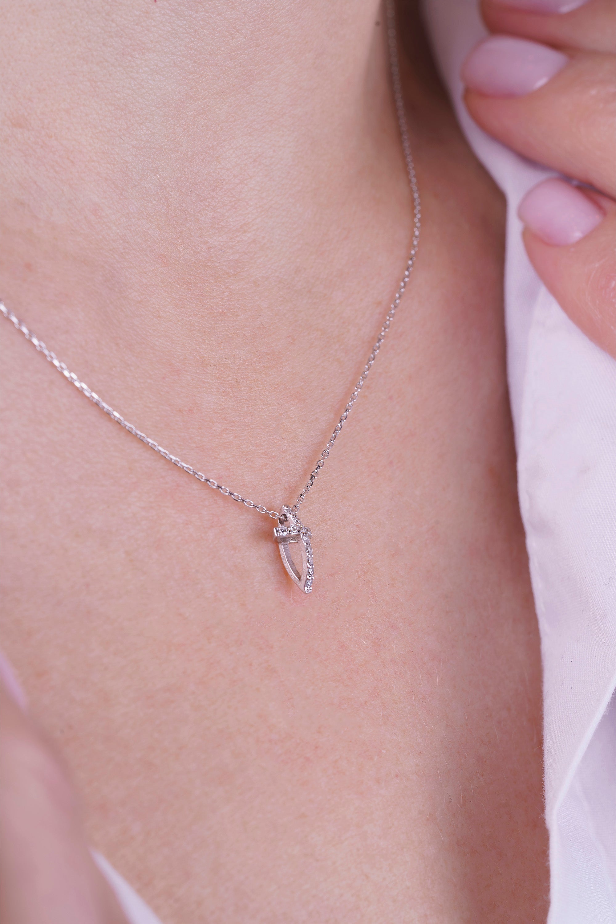 Modern 14K Gold Faith Necklace