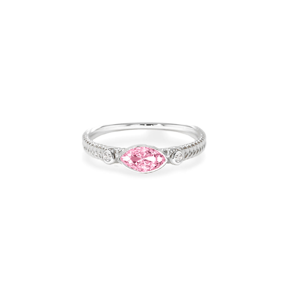 14K Gold Pink Sapphire Ring