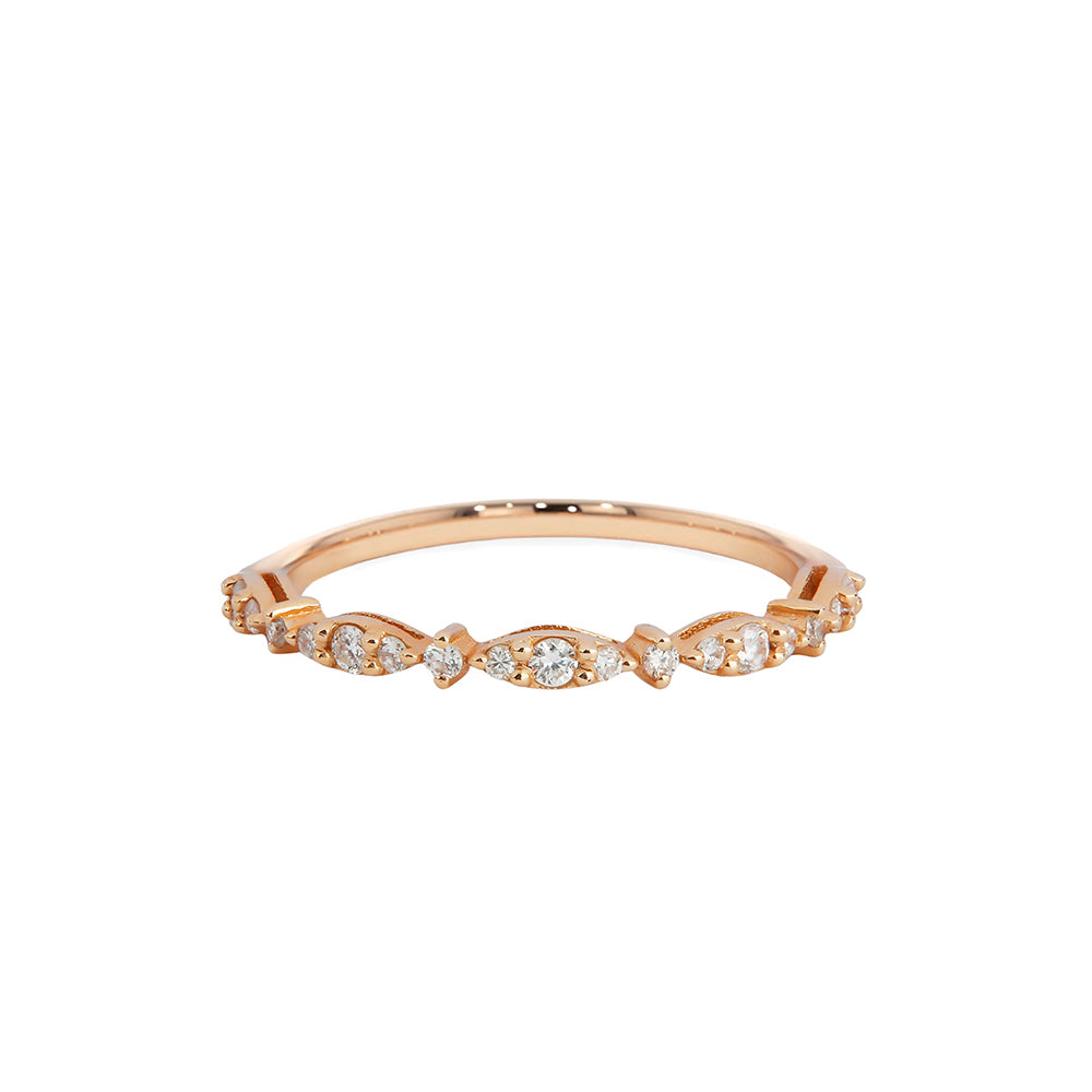 14K Gold Marquise Diamond Band