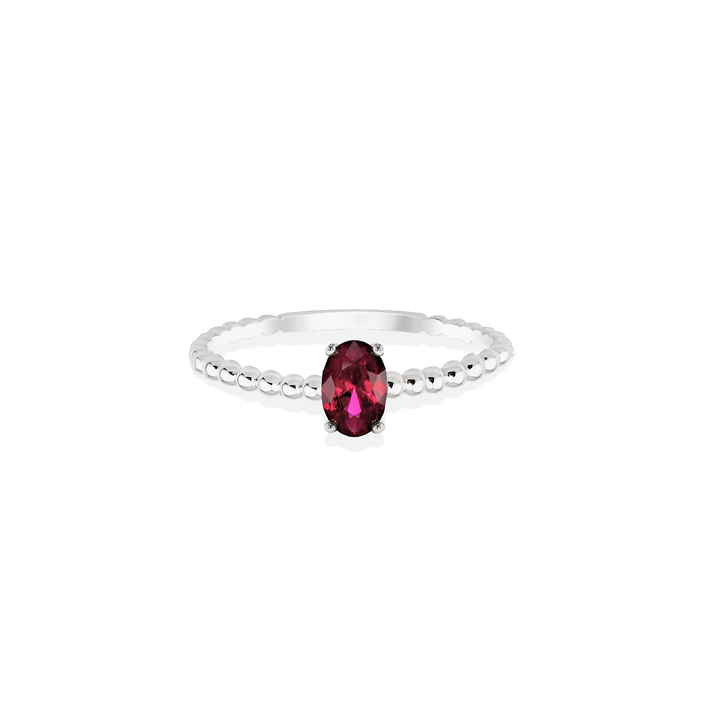 14K Gold Oval Ruby Ring / Gothic Jewelry