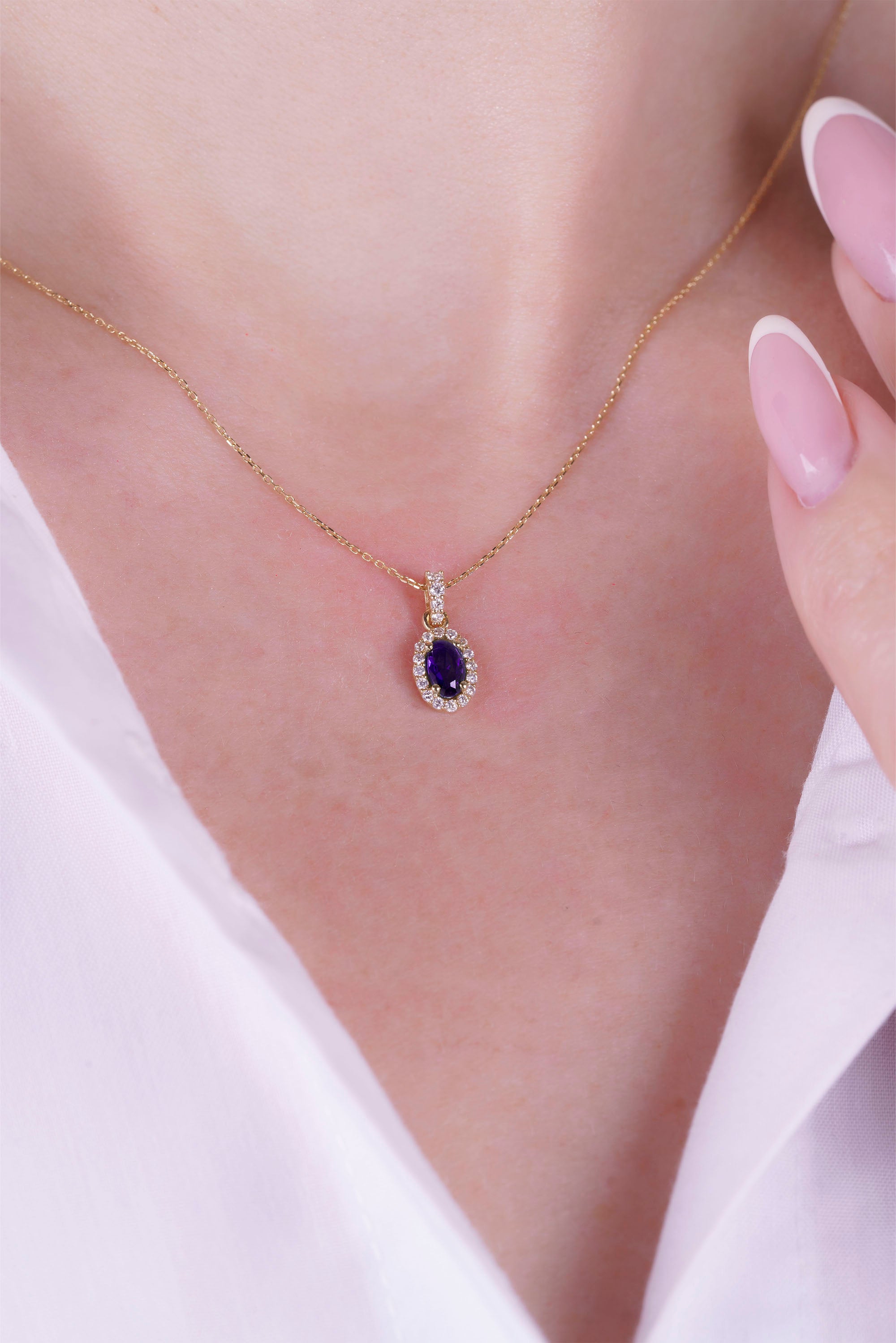 Vintage Inspired Amethyst Pendant
