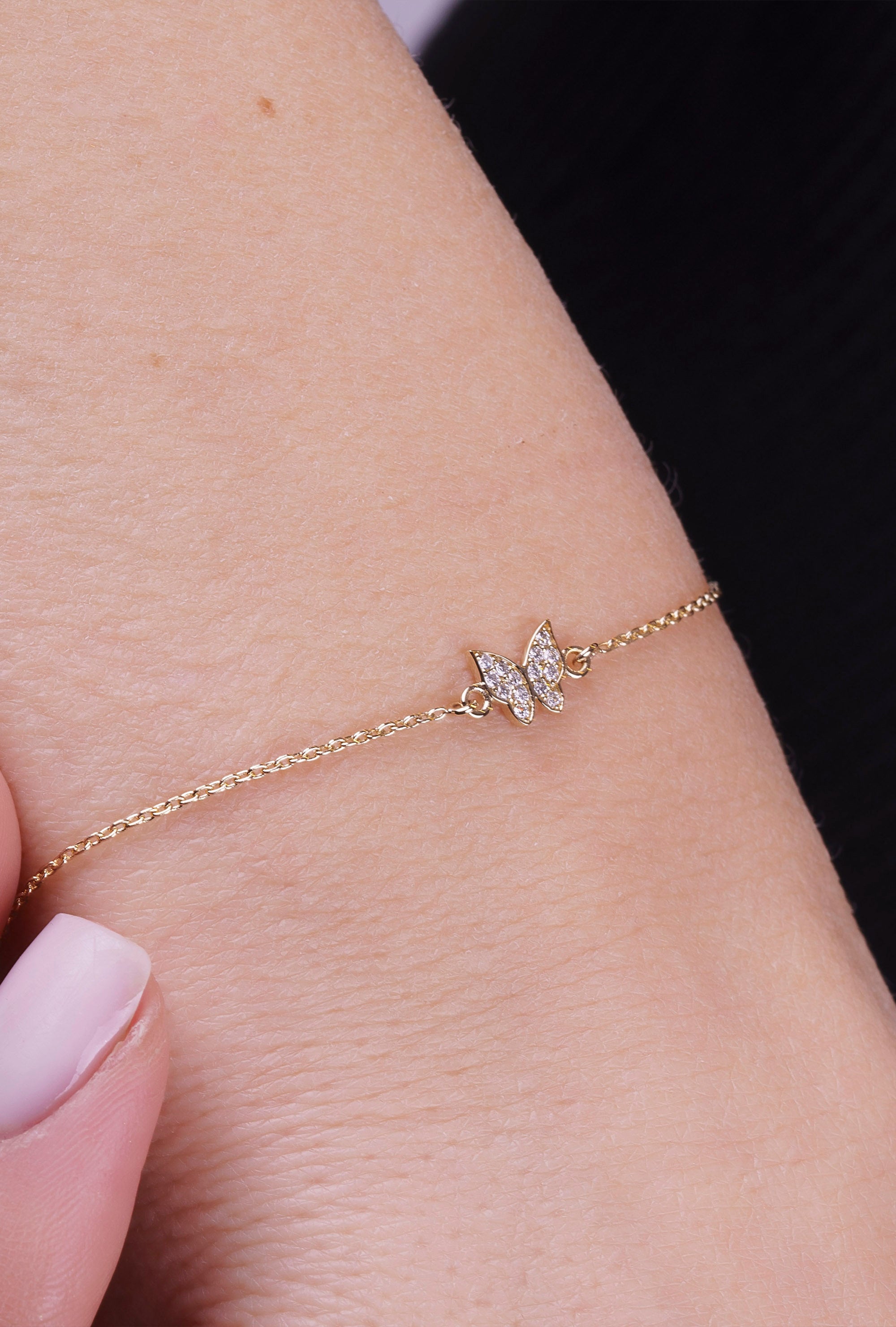 Diamond Butterfly Bracelet