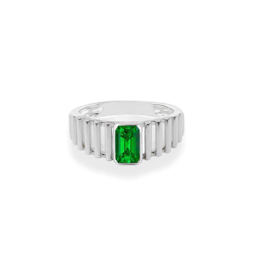 14K Gold Emerald Statement Ring