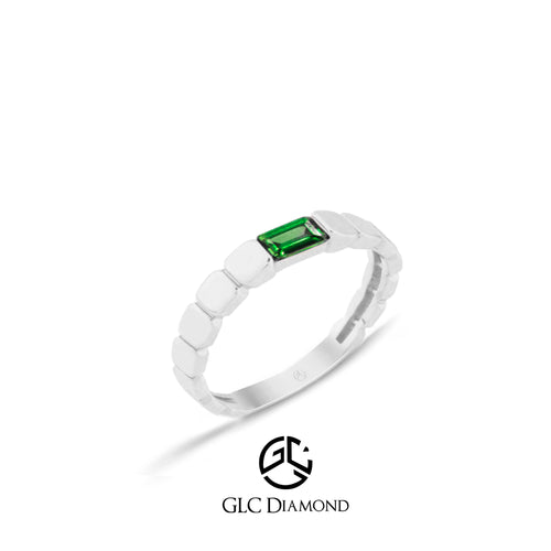 14K Gold Emerald Baguette Ring