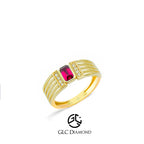 14K Gold Ruby and Diamond Ring