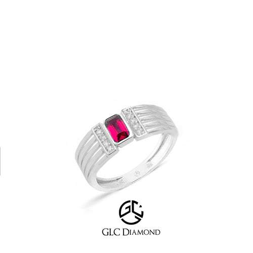 14K Gold Ruby and Diamond Ring