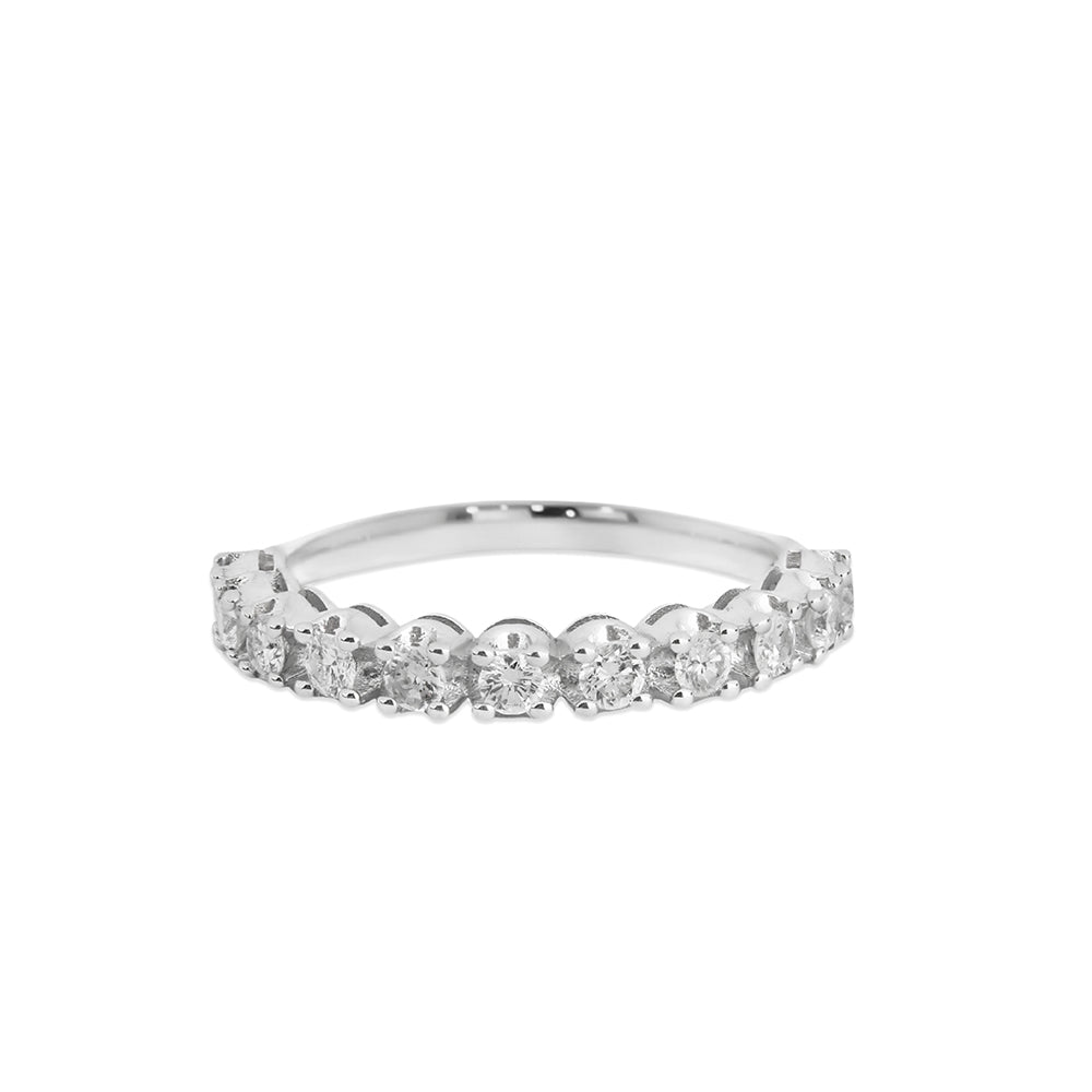14K Gold Scalloped Diamond Band