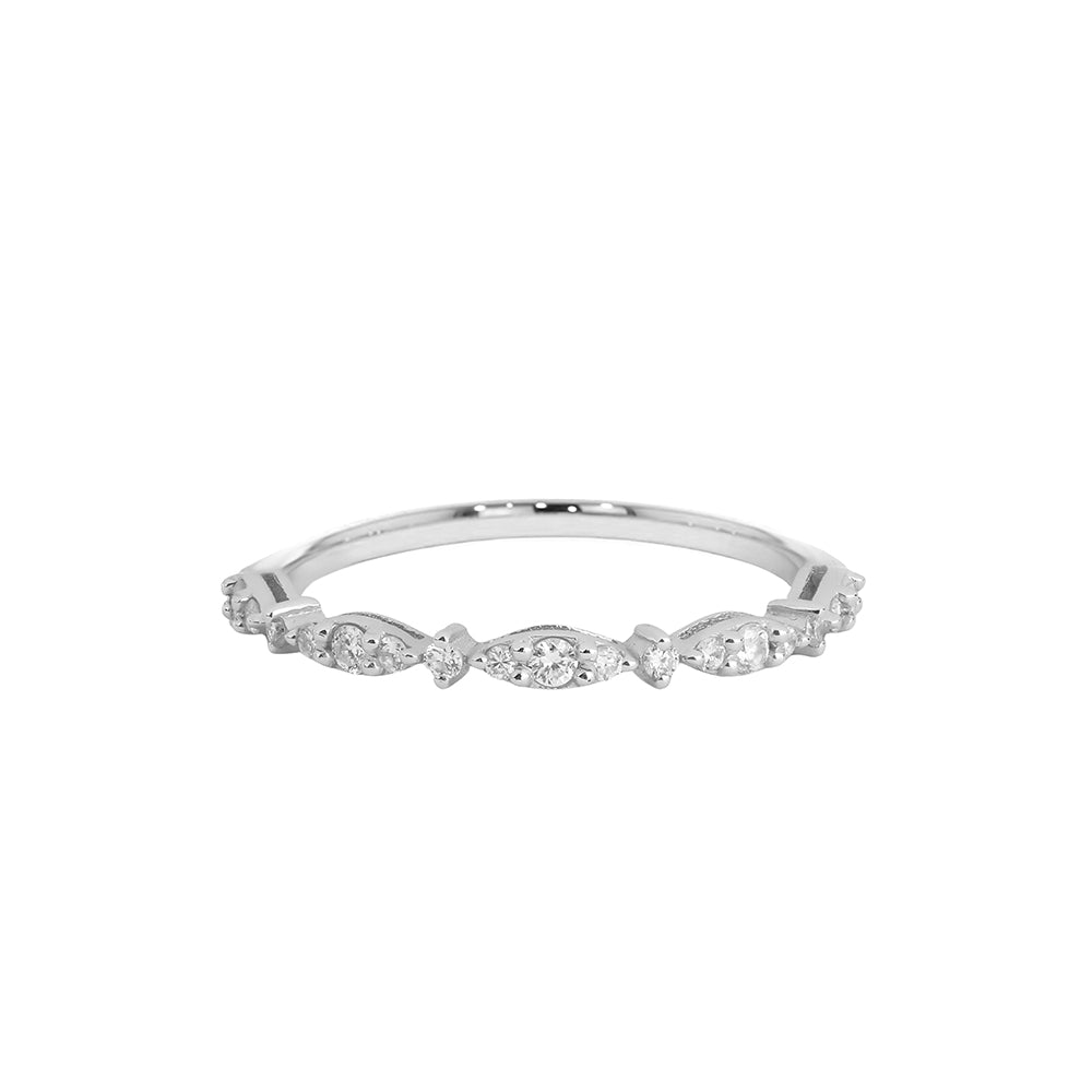 14K Gold Marquise Diamond Band