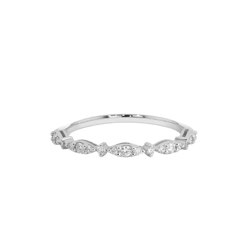 14K Gold Marquise Diamond Band