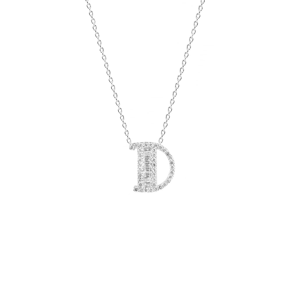 Diamond Letter D Necklace