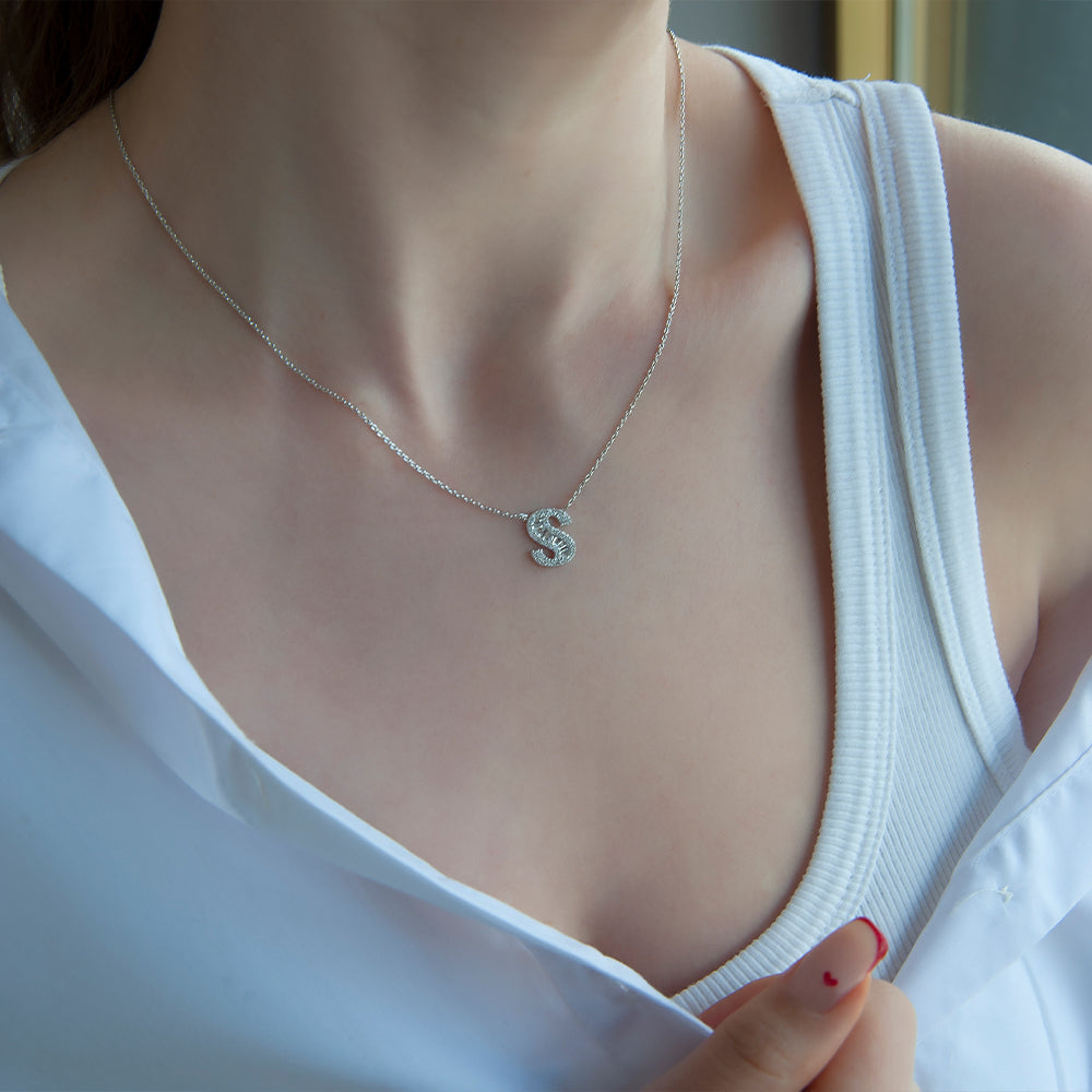 Diamond Letter S Necklace