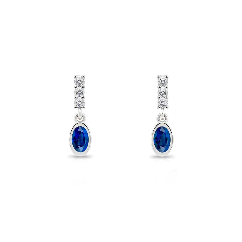 Oval Sapphire Earrings