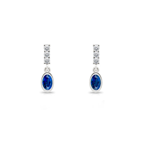 Oval Sapphire Earrings