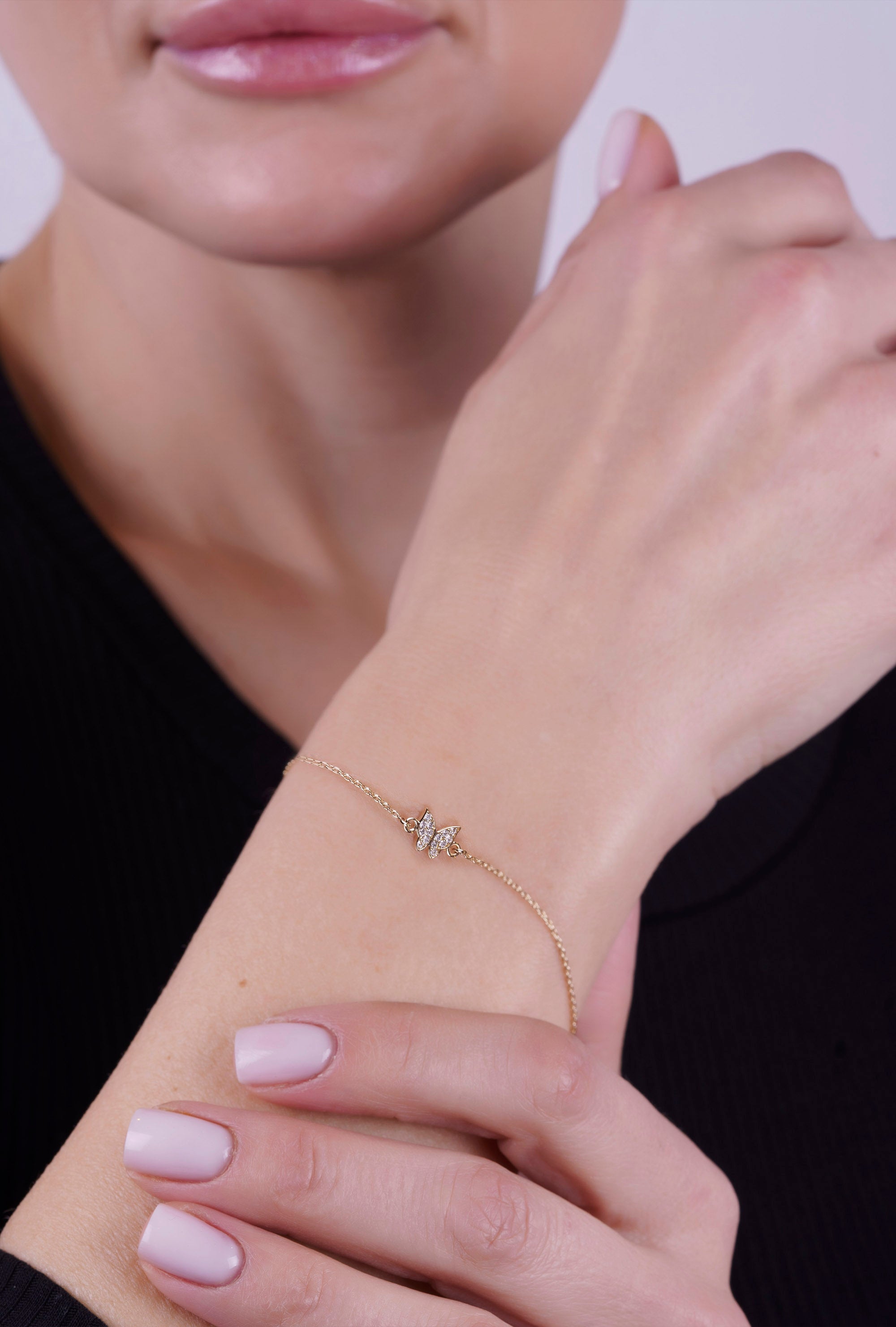 Diamond Butterfly Bracelet