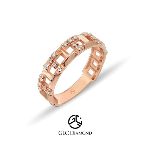 14k Solid Gold Chain Ring Women