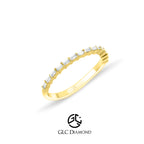 0,18 Ct. Baguette Cut Diamond Channel Setting Ring, 14K Solid White Gold Baguette Diamond Ring