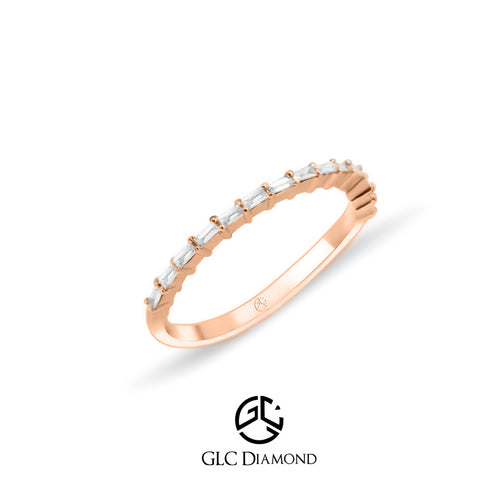 14K Gold Diamond Half Eternity Ring