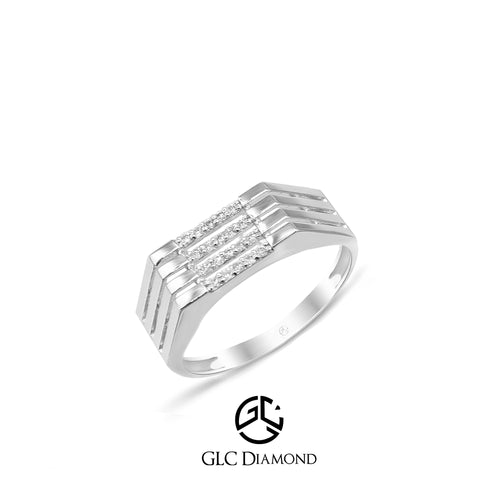 Modern Geometric Diamond Ring