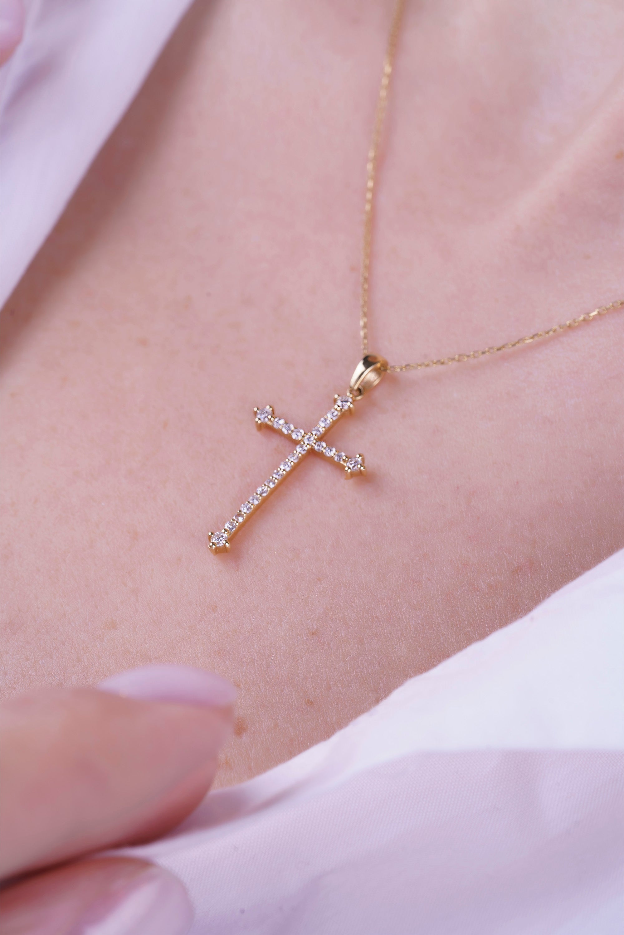 Diamond Classic Christian Cross Pendant