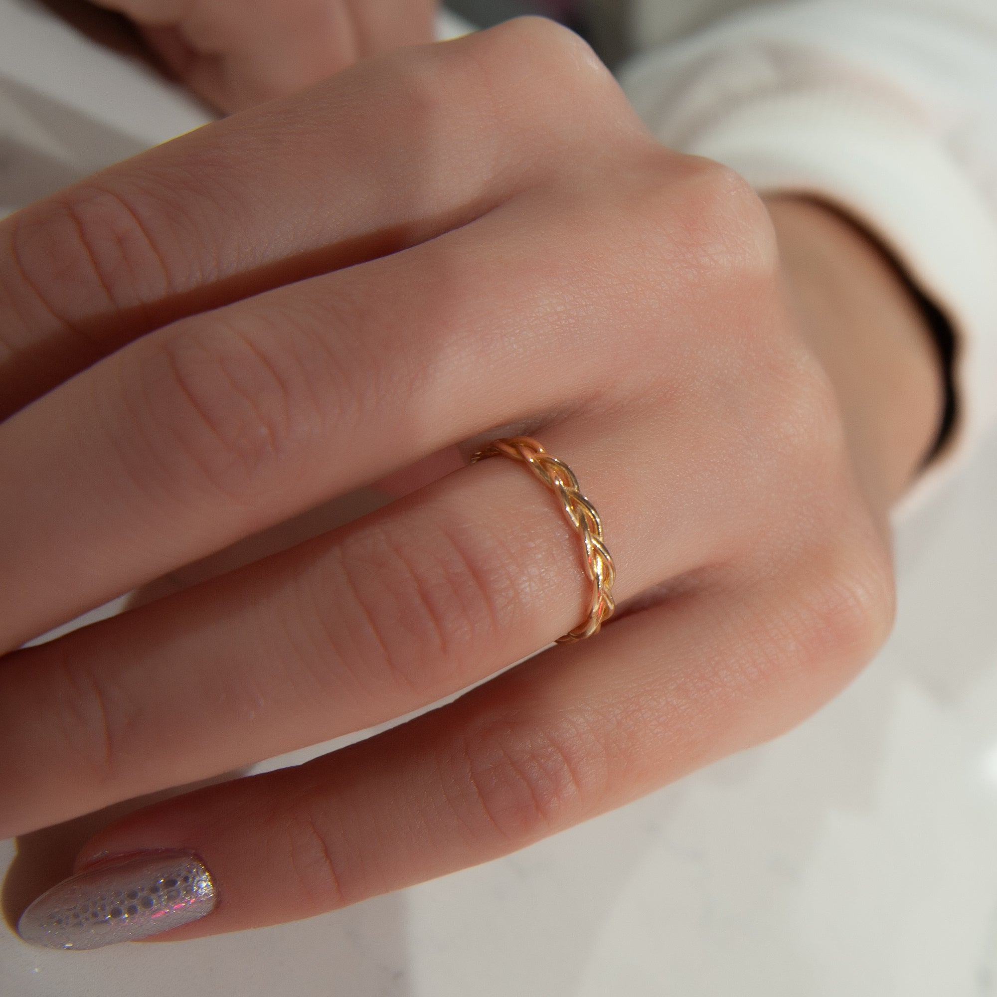 14K Gold Braided Ring