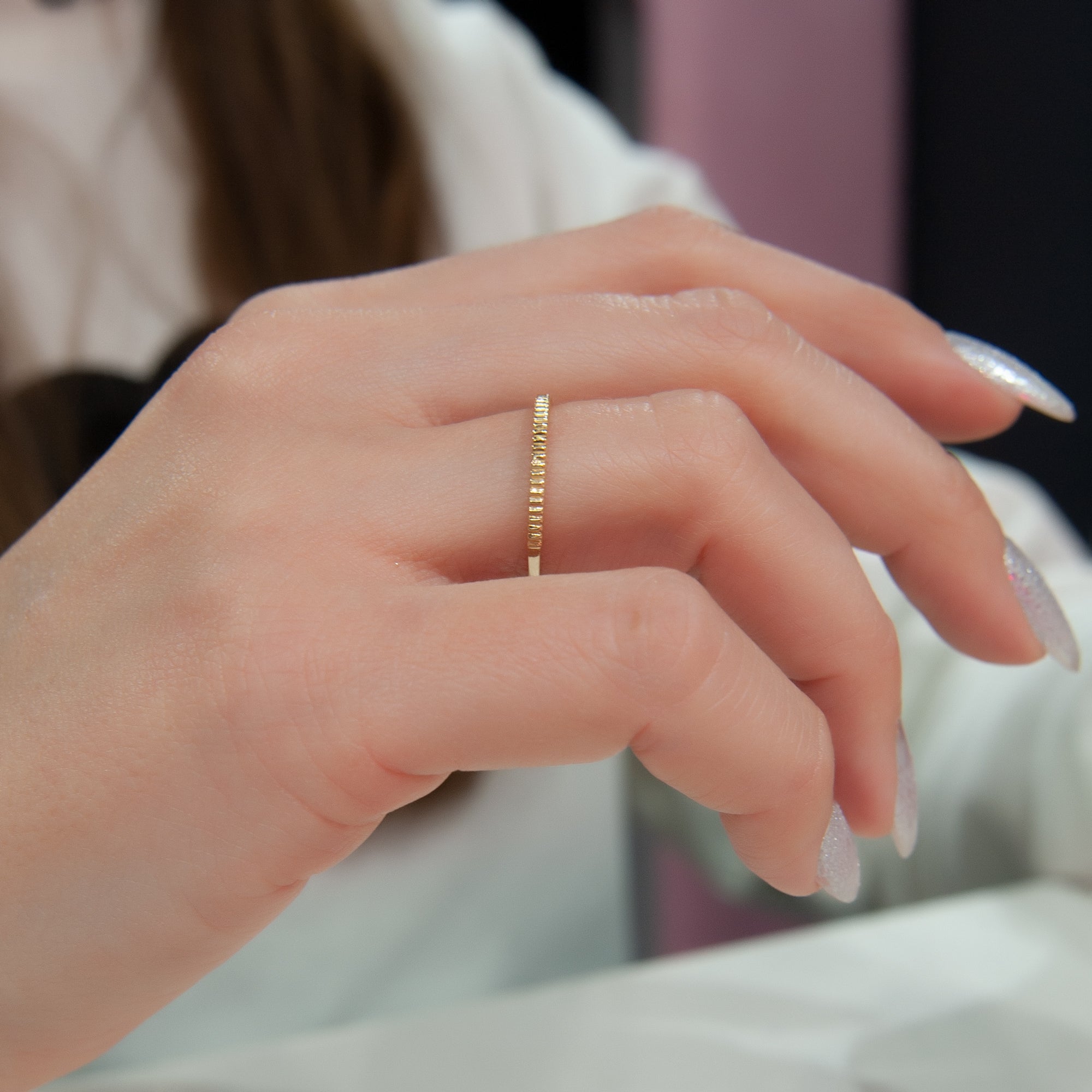 14K Solid Gold Stacking Ring, Minimalist Ring