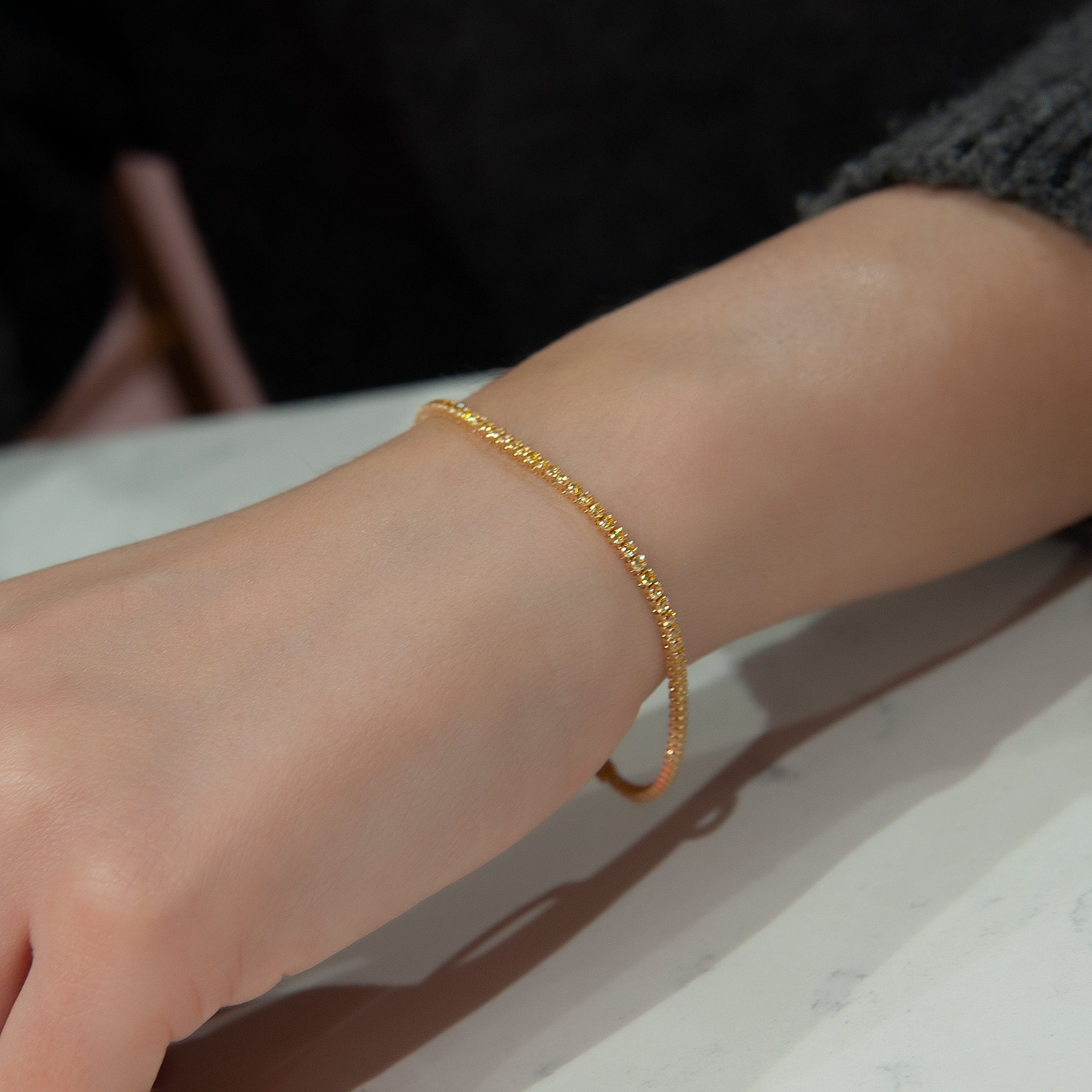 14K Gold Tennis Bracelet