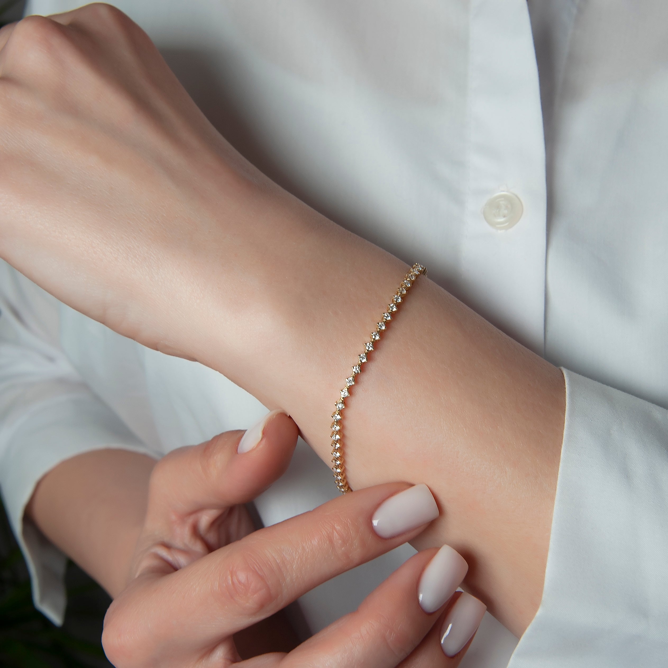 Diamond Wedding Waterway Bracelet