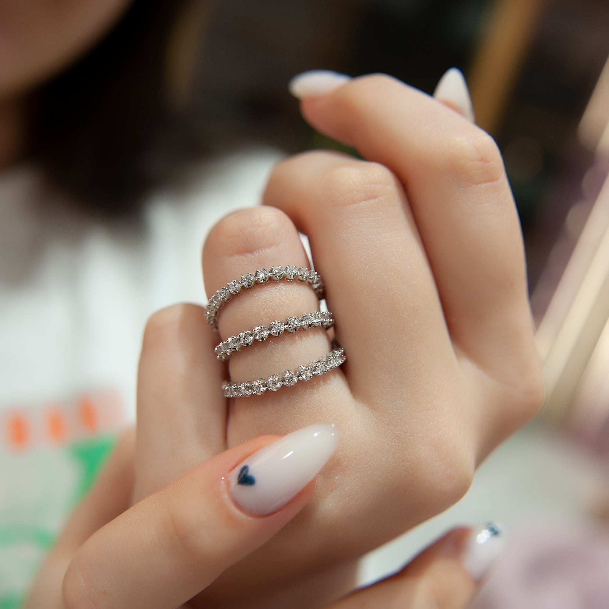 0,36 Carat Full Eternity Band Wedding Band