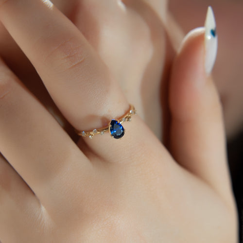 Blue Sapphire Engagement Ring