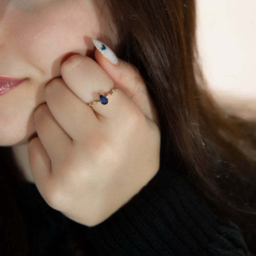 Blue Sapphire Engagement Ring