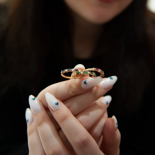 Baguette Cut Blue Sapphire Wedding Band