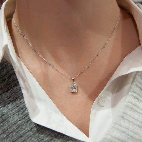 0.23 Ct. Baguette Necklace