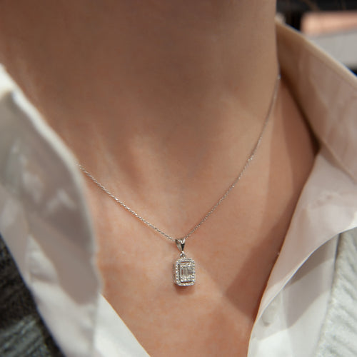 0.23 Ct. Baguette Necklace