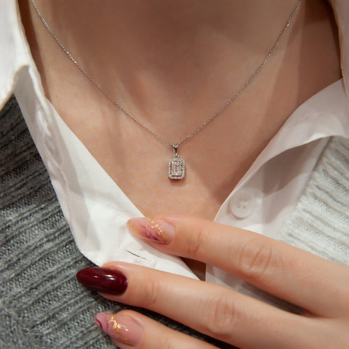 0.23 Ct. Baguette Necklace