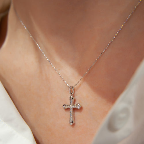 Diamond Cross Pendant and Necklace, Diamond Cross Necklace