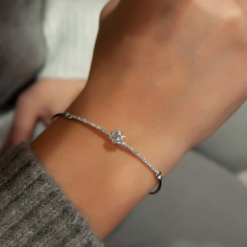 0.54 Carat Diamond Bracelet, 14K White Gold Bracelet