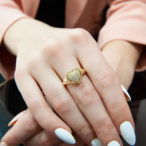 Heart-Shaped Diamond Ring