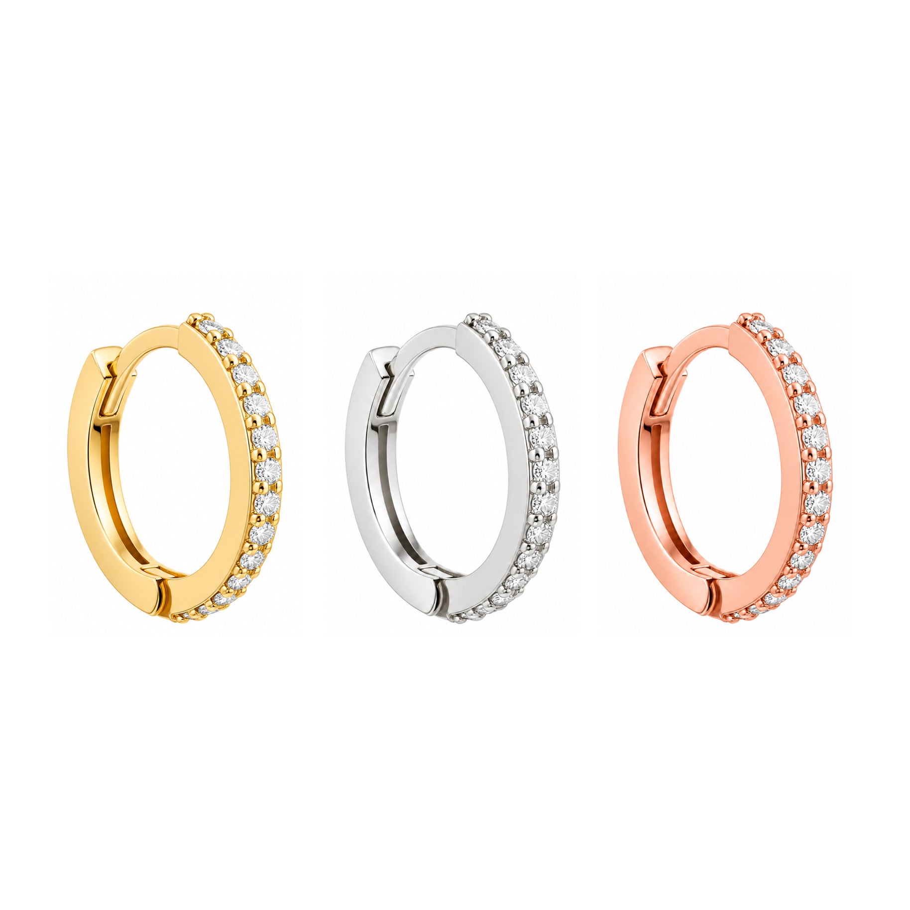 14K Gold Diamond Initial Hoop Earrings / Natural Diamond Letter Huggie Earring