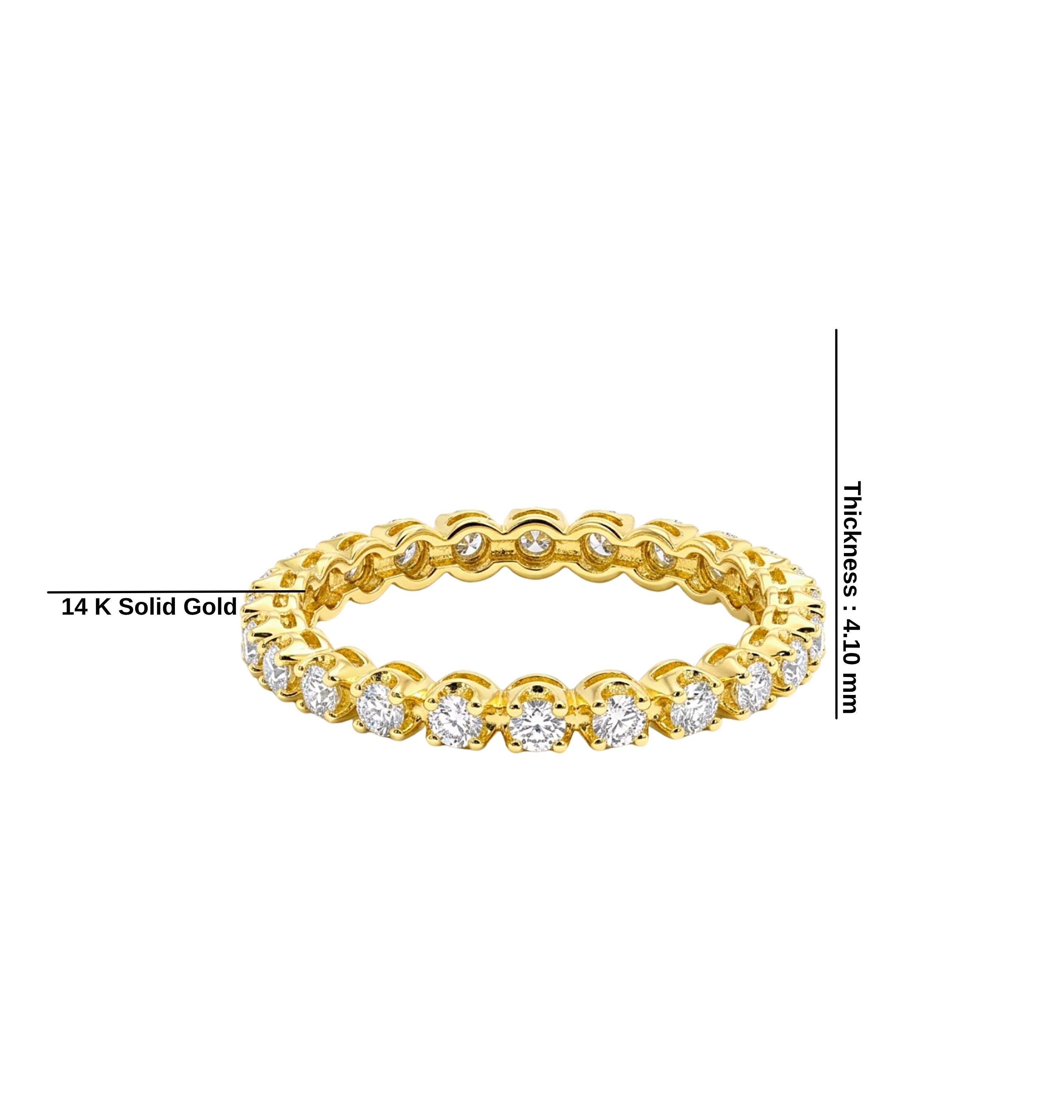 0,36 Carat Diamond Full Eternity Ring Wedding Band
