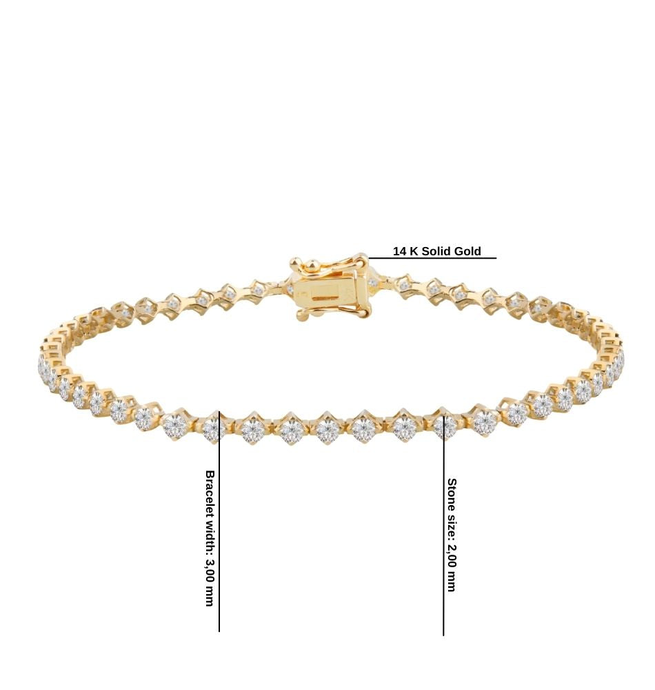 Diamond Wedding Waterway Bracelet