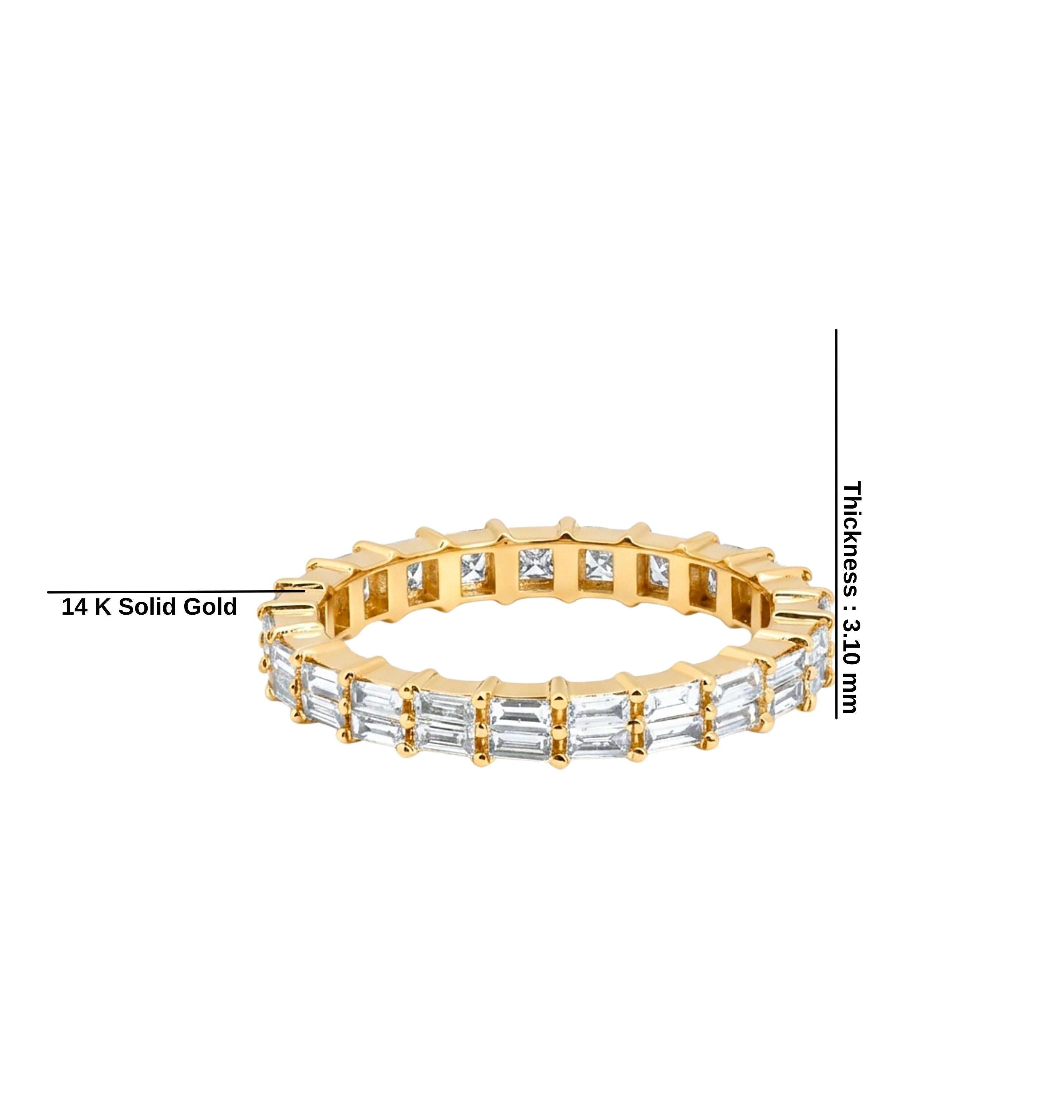 14K Gold Baguette Diamond Ring