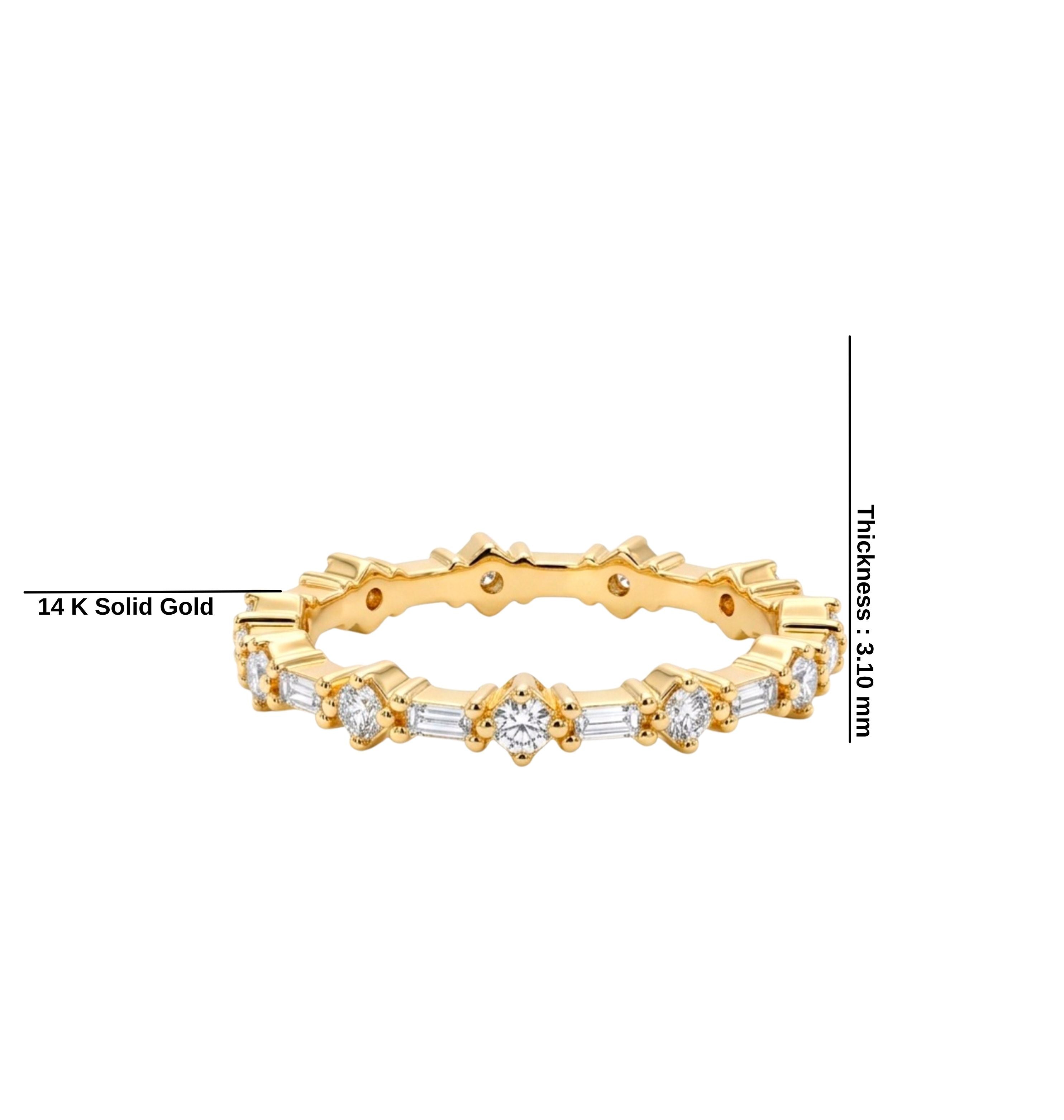 Handmade Baguette Diamond Ring / Bridal Jewelry
