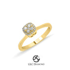 Diamond Engagement Ring, 0.22 Ct Cushion Halo Engagement Ring