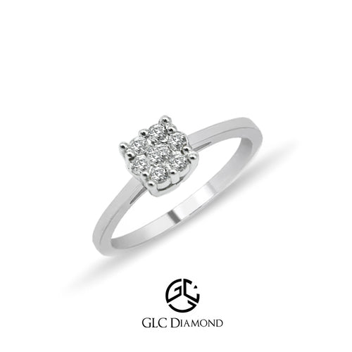 0.21 Ct Cushion Cut Engagement Ring