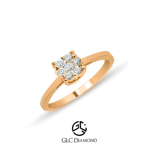 0.21 Ct Cushion Cut Engagement Ring