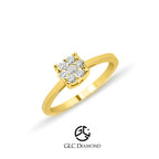 0.21 Ct Cushion Cut Engagement Ring